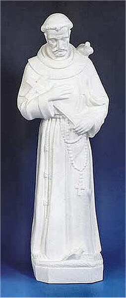 Saint Francis statue large-scale classical church design
